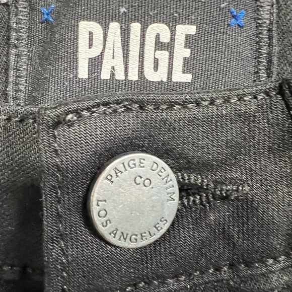 Paige Jeans Verdugo Ankle Zipper Black Shadow, Size 24 - Picture 7 of 13